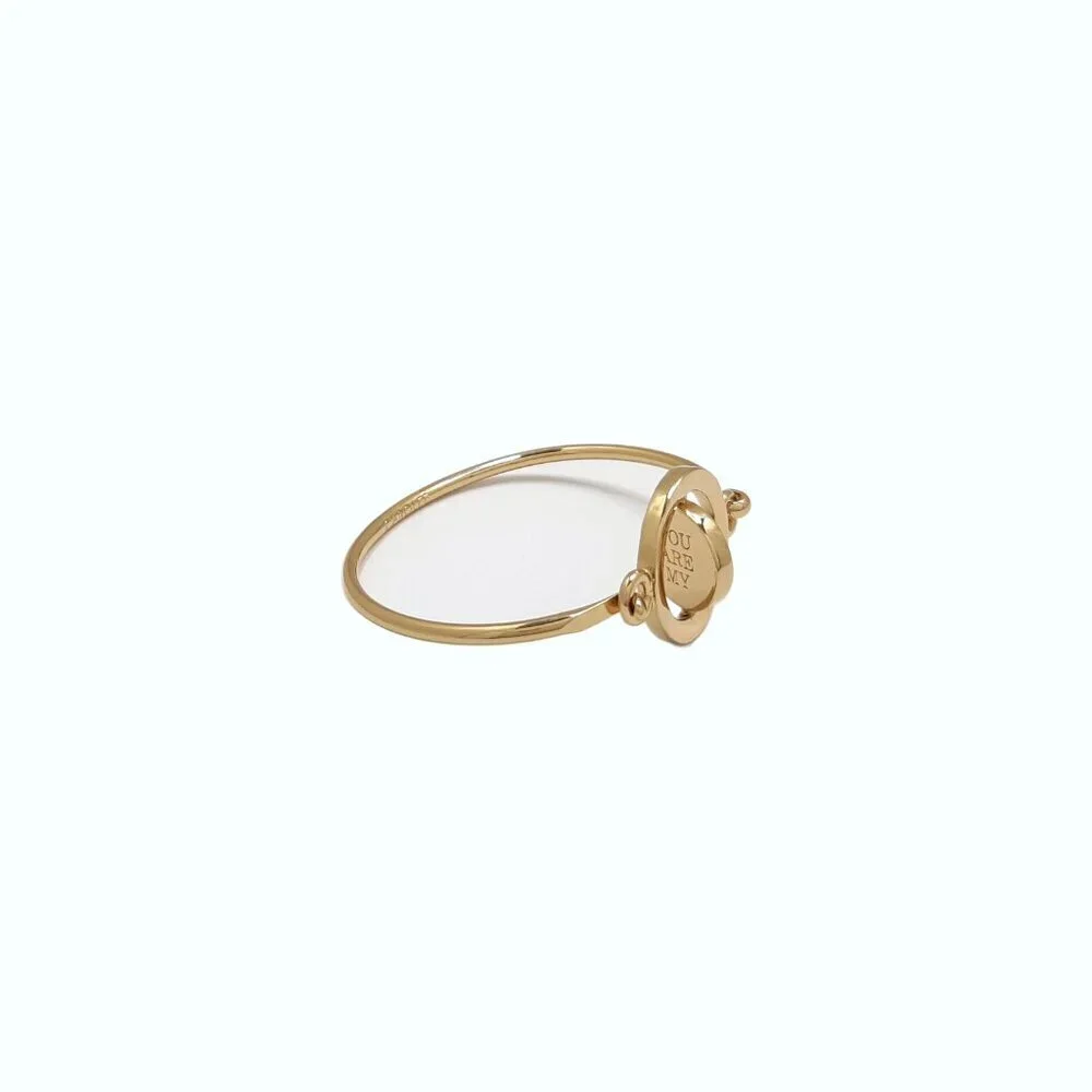 Carolee Yellow Sun Gold Tone Double Sided Charm Bangle Bracelet